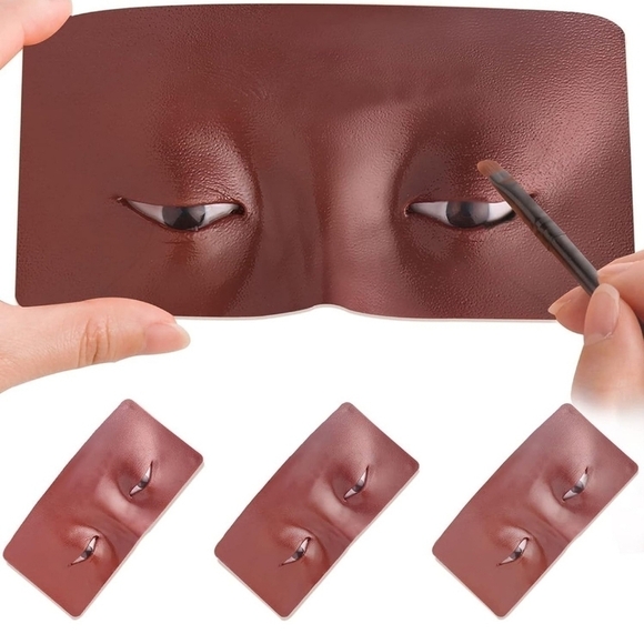 Black Makeup Practice Silicone Mannequin Face Eye Board - Picture 4 of 12